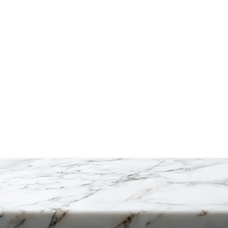 Pusta marmurowa tabliczka na białym tle