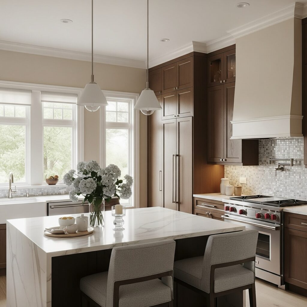 Kaszmirowa kuchnia: Inspiracje i aranżacja wnętrz z płytkami