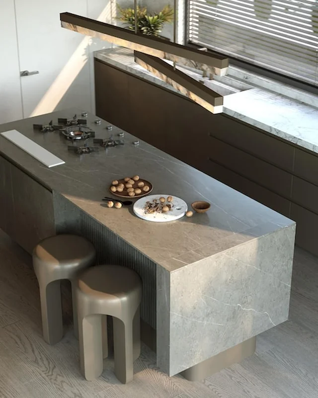 Nowoczesny projekt wyspy kuchennej